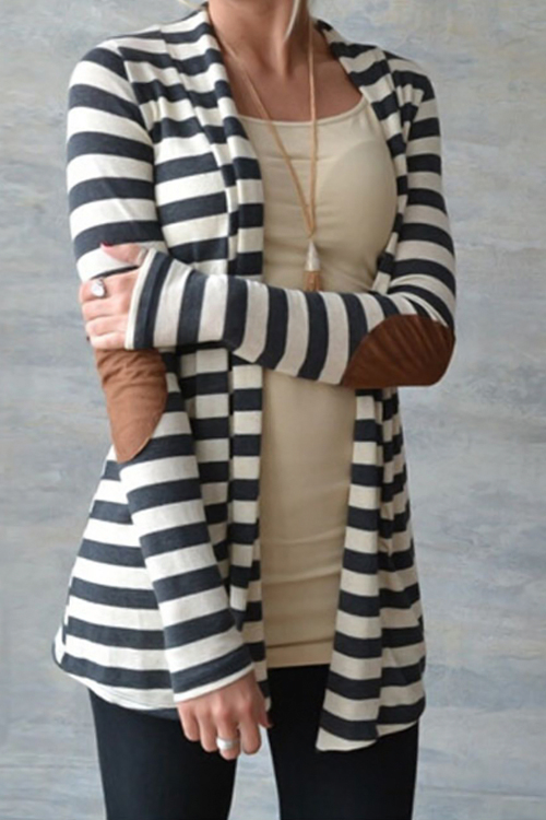 Lazy Afternoon Patch Stripe Coat