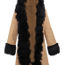 Euramerican Hooded Long Sleeves Fur Design Khaki Cotton Long Parkas