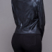 Trendy Turndown Collar Long Sleeves Zipper Design Black PU Jacket