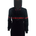  Causal Hooded Collar Long Sleeve Striped Patchwork Black Velvet Hoodies