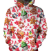  Euramerican Hooded Collar Christmas Printed Polyester Hoodies(Non Positioning Printing)