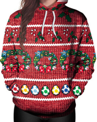  Euramerican Hooded Collar Christmas Printed Polyester Hoodies