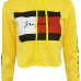  Euramerican Printed Yellow Cotton Hoodies