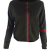  Euramerican Round Neck Striped Patchwork Green Polyester Hoodies