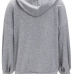  Fashionable Hooded Collar Hollow-out Grey Cotton Hoodies