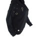  Leisure Long Sleeves Hollow-out Black Polyester Hoodies