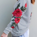  Watching Me Fall One Shoulder Roses Hoodie