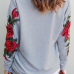  Watching Me Fall One Shoulder Roses Hoodie