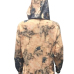 Euramerican Hooded Collar Long Sleeves Printed Gold Polyester Hoodies