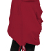 Leisure Hooded Collar Long Sleeves Red Cotton Hoodies