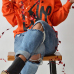 Leisure Round Neck Long Sleeves Letters Printing Orange Cotton Pullover