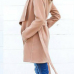  Trendy Turndown Collar Lace-up Light Tan Wool Coat