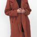 Trendy Turndown Collar Long Sleeves Light Tan Faux Fur Long Wool Coat