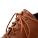 Fashion Round Toe Chunky Mid Heel Lace Up Ankle Brown PU Cavalier Boots