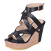 PU Wedge Super High Fashion Ankle Strap Sandals