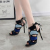 Suede Stiletto Super High Fashion Ankle Strap Sandals