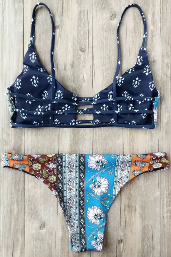  Sexy Printed Nylon Bikini Set