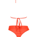 Euramerican Halter Neck Orange Nylon Two-piece Swimwear