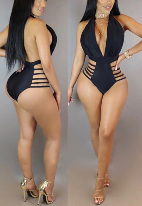 Ployester  Solid One Pieces