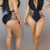 Ployester  Solid One Pieces