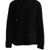  Euramerican Hooded Collar Long Sleeves Black Cotton Shirts