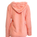  Euramerican Hooded Collar Long Sleeves Pink Cotton Shirts