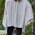  Euramerican Round Neck Batwing Sleeves Design Grey Cotton Shirts