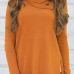  Trendy Long Sleeves Side Split Orange Cotton Shirts