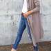  Cotton Turndown Collar Long Sleeve Long Cardigan Sweaters & Cardigans