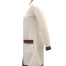  Euramerican Long Sleeves Striped White Polyester Long Cardigans