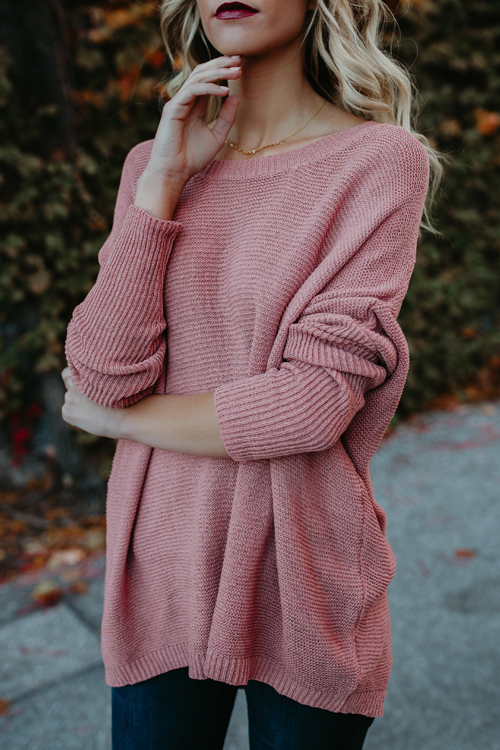  Euramerican Round Neck Asymmetrical Pink Acrylic  Sweaters