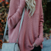  Euramerican Round Neck Asymmetrical Pink Acrylic  Sweaters