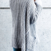  Trendy Long Sleeves Grey  Acrylic Cardigans