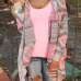 Fashion Print Long Sleeves Cotton Blends Long Cardigan