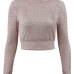  Euramerican Turtleneck See-Through Pink Polyester T-shirt(Without Bra)