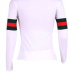  Leisure Round Neck Striped Patchwork White Cotton T-shirt