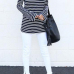 Seeking Off The Shoulder Striped T-shirt