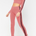  Euramerican Patchwork Pink Cotton Two-piece Pants Set