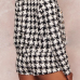  Euramerican Round Neck Latticed Button Decorative Modal Two-piece Shorts Set