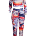  Leisure Printed Polyester Two-piece Pants Set