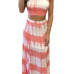  Pink Qmilch Skirt Plaid O neck Sleeveless Sexy Two Pieces