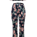 Charming Dew Shoulder Short Sleeves Floral Print Navy Blue Qmilch Two-piece Pants Set