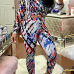 Euramerican Printed Milk Fiber Two-piece Pants Set