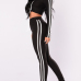 Leisure Long Sleeves Patchwork Black Polyester Two-piece Pants Set