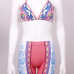 Sexy Halter Neck Lace-up High Waist Pink Two-piece Swimwear